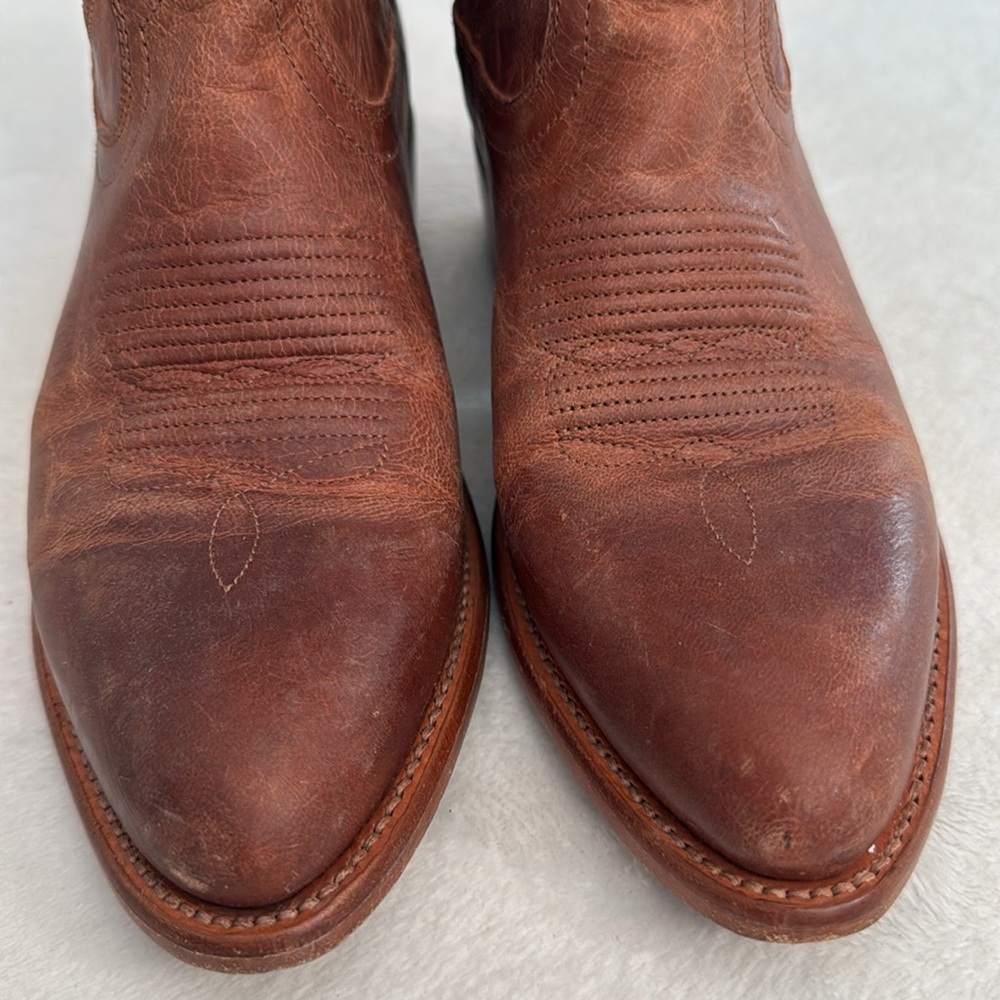 Tecovas Rustic Brown Leather Western Heeled Boots - Picture 5 of 16